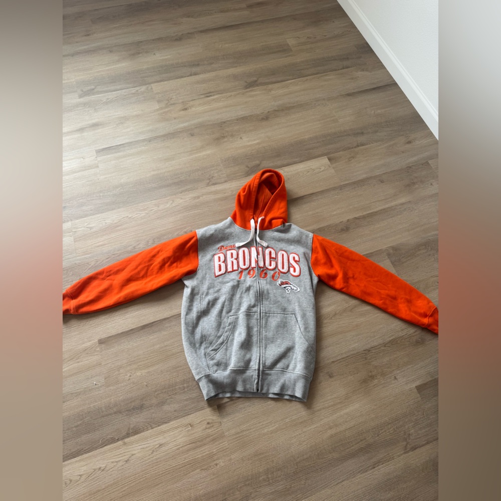 NFL Broncos Gray and Orange Sweatpants
